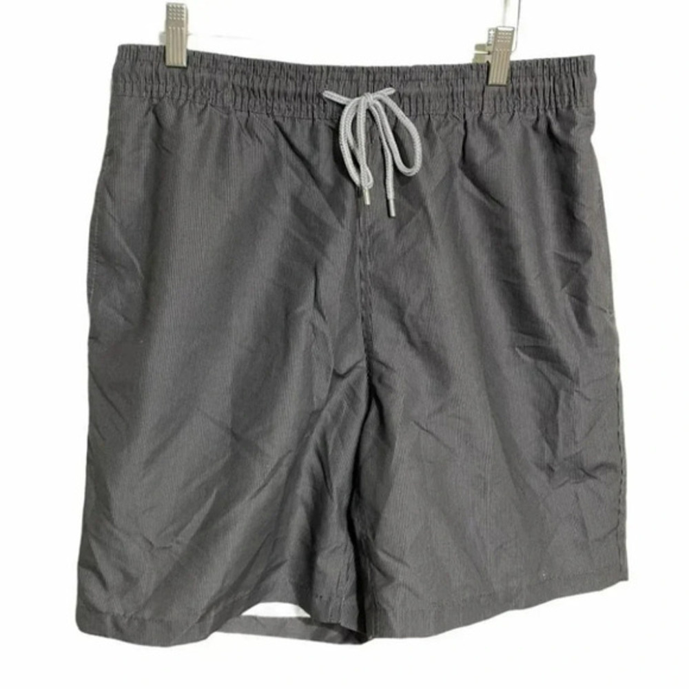 Kirkland M gray/black pinstripe swim trunks - Picture 2 of 5